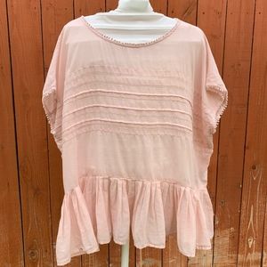 Anthropologie | Loose Fit Ruffled Top